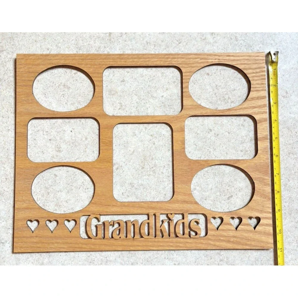 Laser Cut Custom Wood Mat Photo Frame 14” x 11” Photograph Memories Grandkids